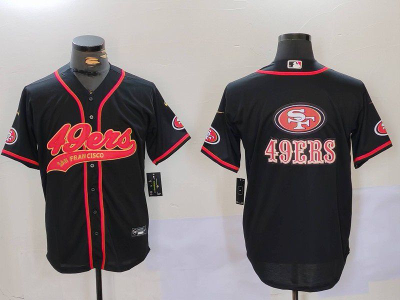 Men San Francisco 49ers Blank Black gold Joint Name 2024 Nike Limited NFL Jersey style 9016